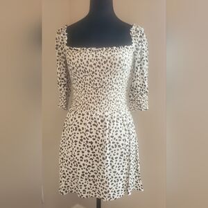 Reformation Black and White Mini Dress